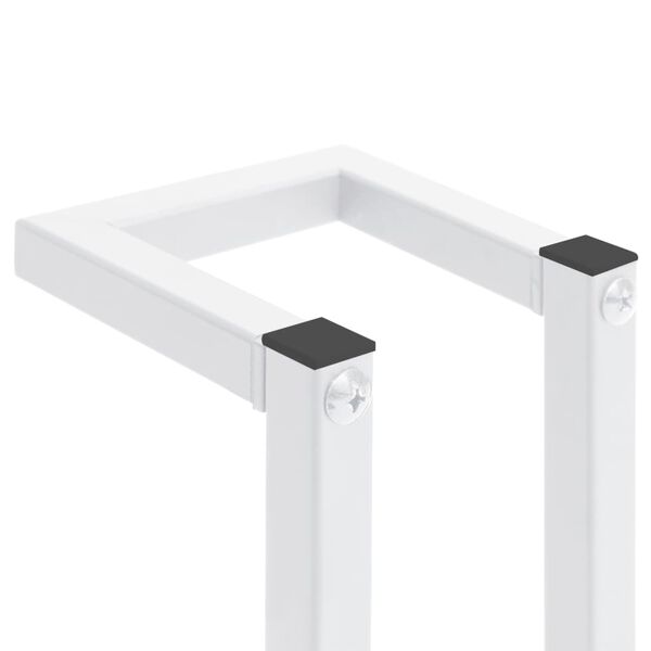 vidaXL Βάση για Πετσέτες Επιτοίχια Λευκή 12,5 x 12,5 x 60 εκ. Ατσάλινη