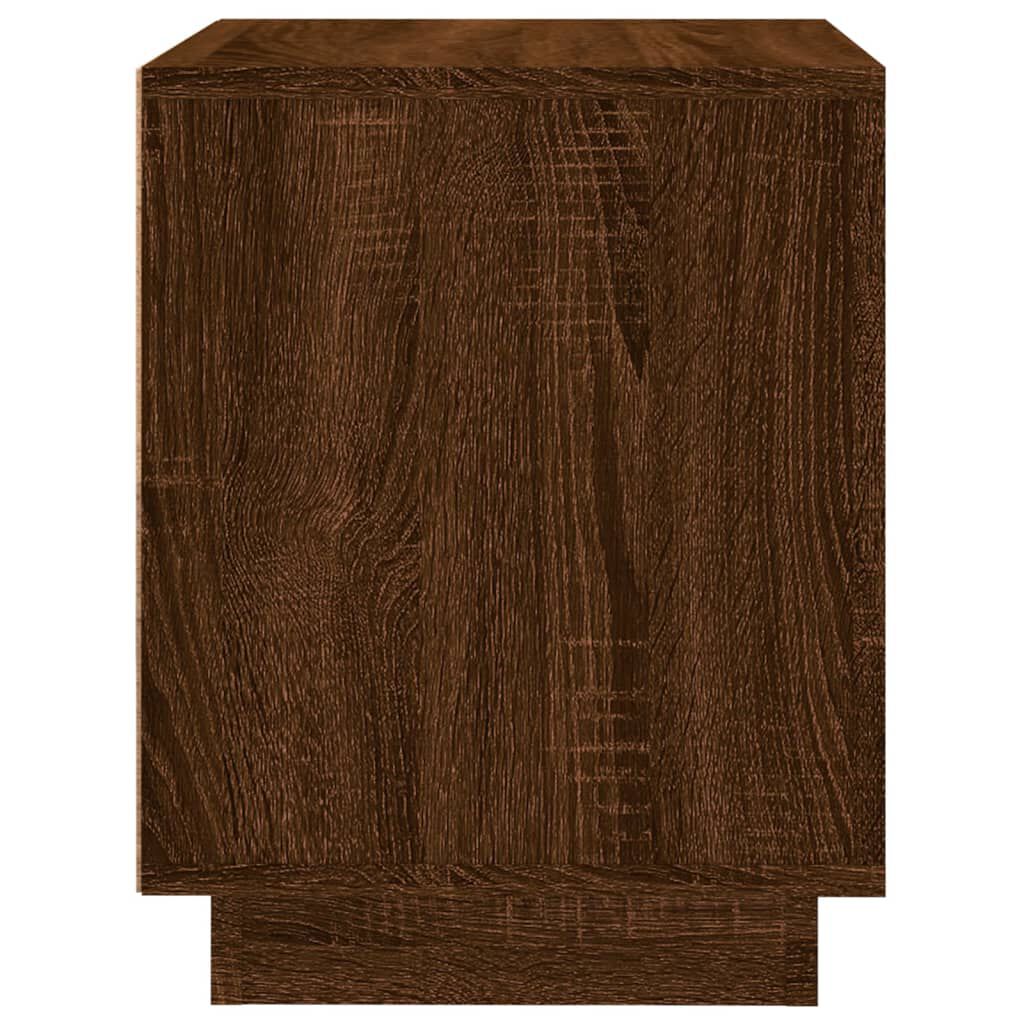 vidaXL Κομοδίνα 2 Τεμ. Καφέ Δρυς 44 x 35 x 45 εκ. Επεξεργασμένο Ξύλο