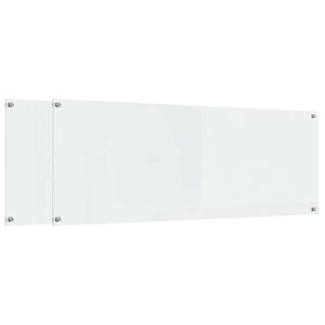 vidaXL Πίσω Πάνελ Κουζίνας 2 pcs Διαφανές 110 x 40 cm σκληρυμένο γυαλί