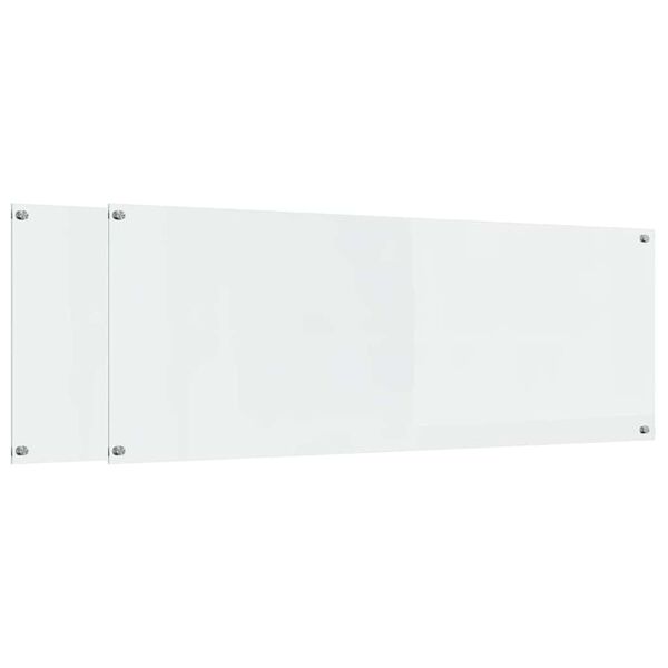 vidaXL Πίσω Πάνελ Κουζίνας 2 pcs Διαφανές 110 x 40 cm σκληρυμένο γυαλί