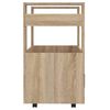 vidaXL Τρόλεϊ Κουζίνας Sonoma δρυς 60x45x80 εκ. από Επεξεργασμένο Ξύλο