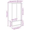 vidaXL Ντουλάπι με συρτάρι 55,5x34x119,5 cm Ξύλινο μηχανουργικό ξύλο