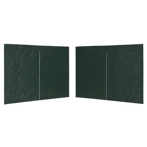 vidaXL Τοιχώματα Τέντας Εκδηλώσεων 2 τεμ. Πράσινο από PE με Φερμουάρ