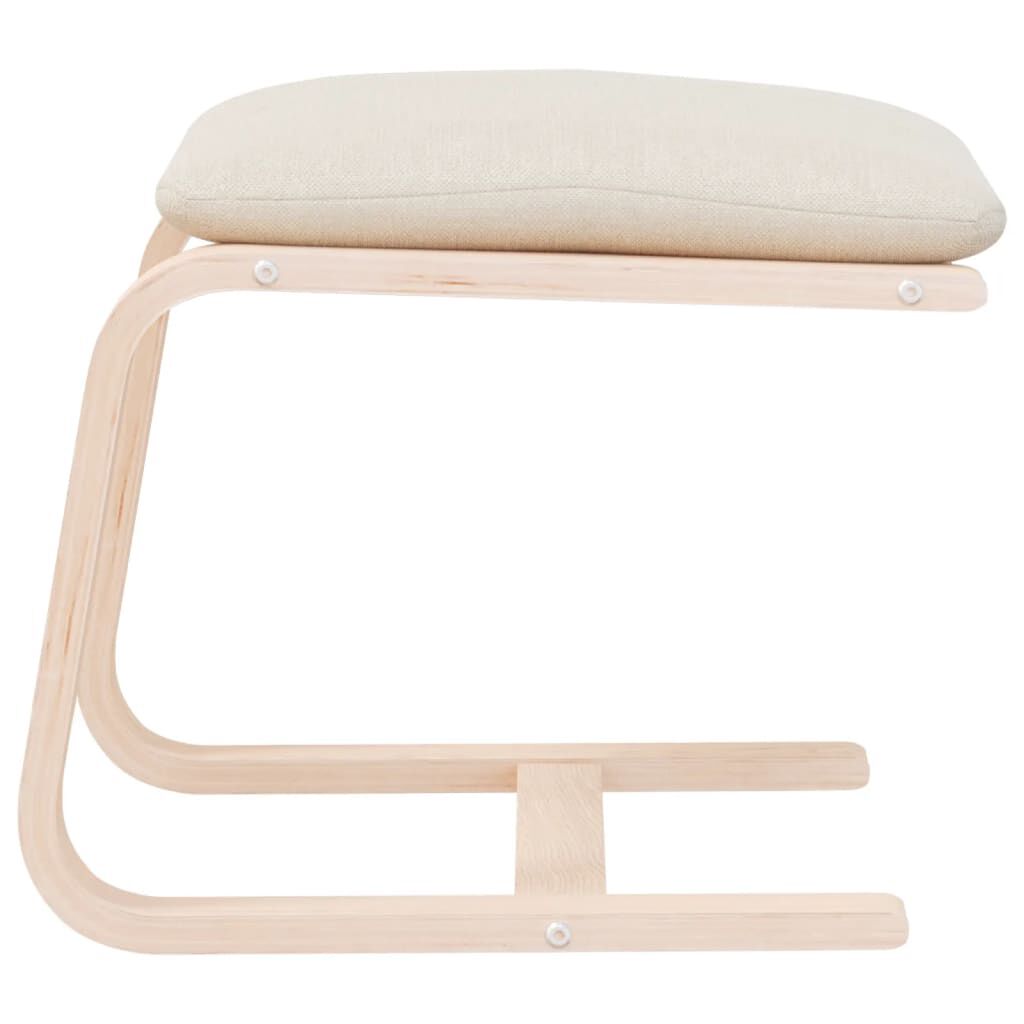 vidaXL Υποπόδιο Κρεμ 51 x 41 x 40 εκ. Υφασμάτινο