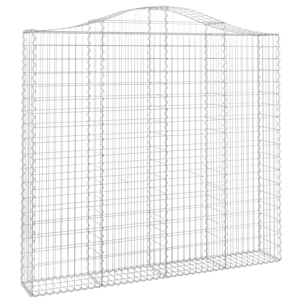 vidaXL Συρματοκιβώτια Τοξωτά 3 τεμ. 200x30x180/200 εκ. Γαλβαν. Ατσάλι