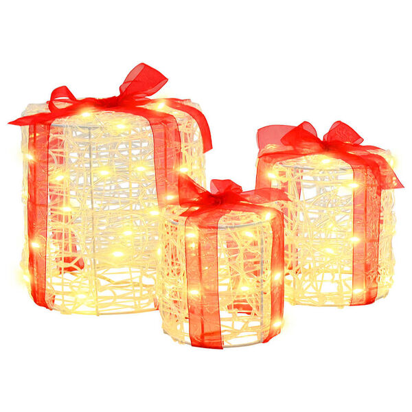 vidaXL &Delta;&iota;&alpha;&kappa;ό&sigma;&mu;&eta;&sigma;&eta; &Kappa;&omicron;&upsilon;&tau;&iota;&omicron;ύ &Delta;ώ&rho;&omicron;&upsilon; 3 pcs &Theta;&epsilon;&rho;&mu;ό &lambda;&epsilon;&upsilon;&kappa;ό 20 x 20 x 21 &epsilon;&kappa;