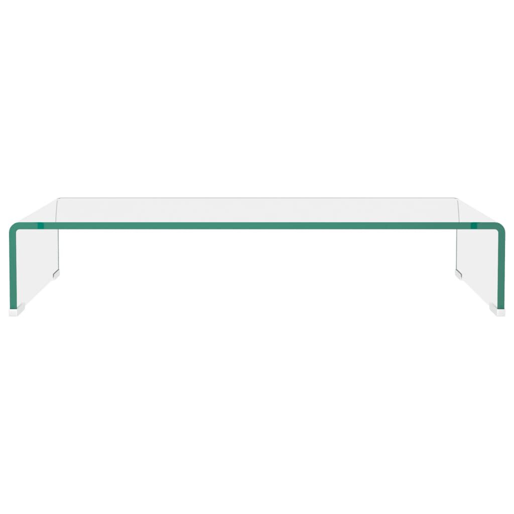 vidaXL Βάση Τηλεόρασης/Οθόνης Διάφανη 70 x 30 x 13 εκ. Γυάλινη