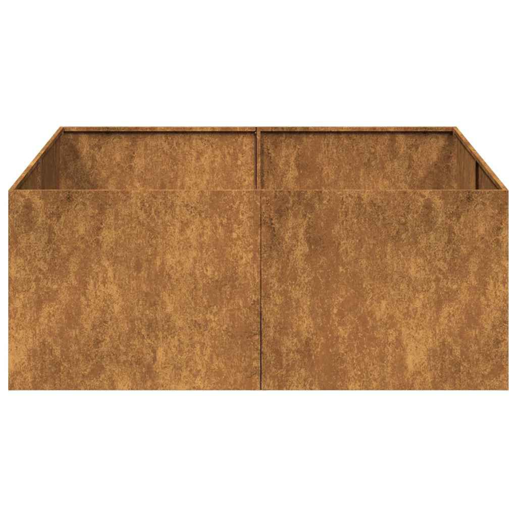 vidaXL Ζαρντινιέρα 100x100x40 εκ. Ατσάλι Σκληρυθέν στον Αέρα
