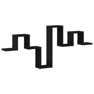 vidaXL Ράφι Τοίχου Μαύρη δρυς 104.5 x 10 x 43 εκ Επεξεργασμένο ξύλο