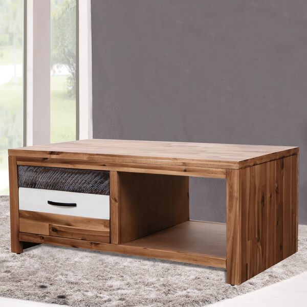 vidaXL Τραπεζάκι Σαλονιού 90 x 50 x 37,5 εκ. από Μασίφ Ξύλο Ακακίας