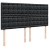 vidaXL Οθωμανικό κρεβάτι με στρώμα Μαύρο 180x200cm Faux Leather