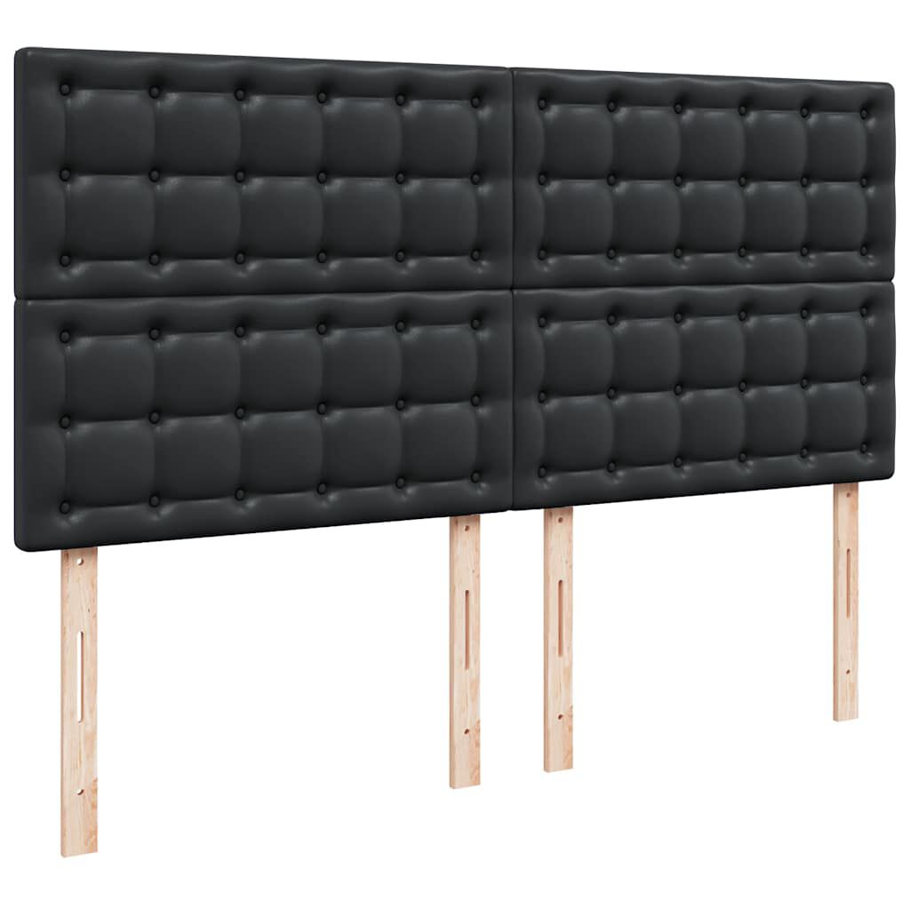 vidaXL Οθωμανικό κρεβάτι με στρώμα Μαύρο 180x200cm Faux Leather