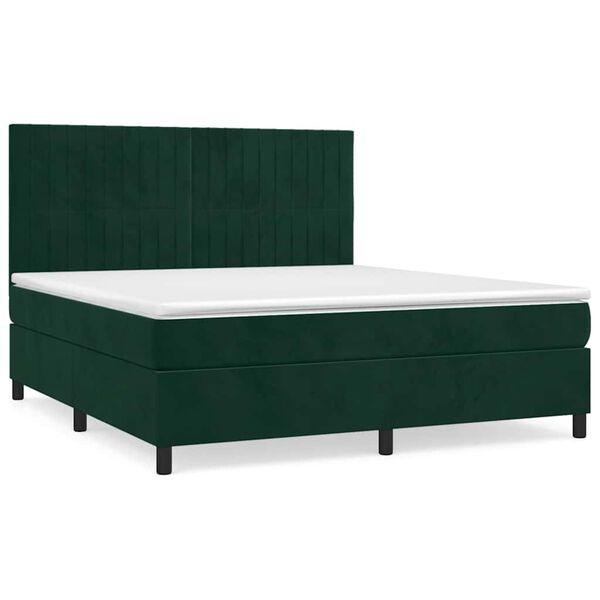 vidaXL &Kappa;&rho;&epsilon;&beta;ά&tau;&iota; Boxspring &mu;&epsilon; &Sigma;&tau;&rho;ώ&mu;&alpha; &Sigma;&kappa;&omicron;ύ&rho;&omicron; &Pi;&rho;ά&sigma;&iota;&nu;&omicron; 180x200&epsilon;&kappa;. &Beta;&epsilon;&lambda;&omicron;ύ&delta;&iota;&nu;&omicron;