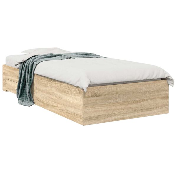 vidaXL Κρεβάτι Sonoma Oak 90x190 εκ Επεξεργασμένο Ξύλο