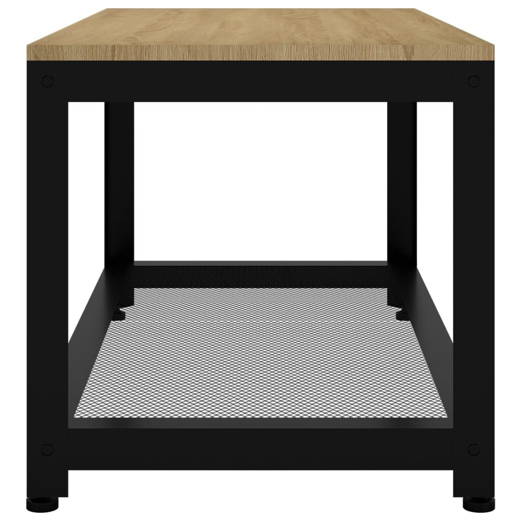 vidaXL Τραπεζάκι Σαλονιού Αν. Καφέ/Μαύρο 90x45x45 εκ. από MDF/Σίδερο