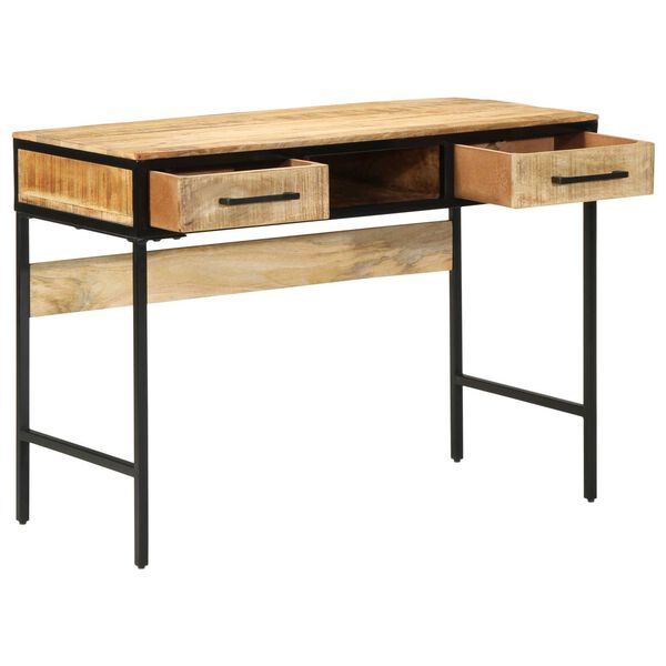 vidaXL Γραφείο 100x50x75 εκ. Μασίφ Ξύλο Rough Mango