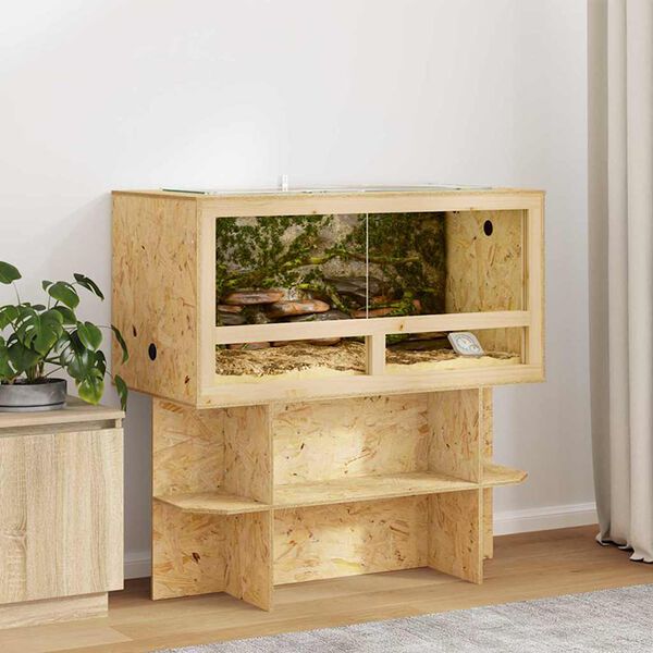vidaXL Terrarium Καφέ 100 x 50 x 100 cm OSB