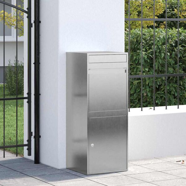 vidaXL Θυρίδα Πακέτων Μαύρο 41 x 38 x 103 εκ Ανοξείδωτο ατσάλι