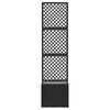 vidaXL Γλάστρα Μαύρο 35 x 30 x 135 εκ. Μέταλλο