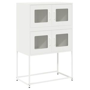 vidaXL Highboard Λευκό 68x39x107 cm Ατσάλι