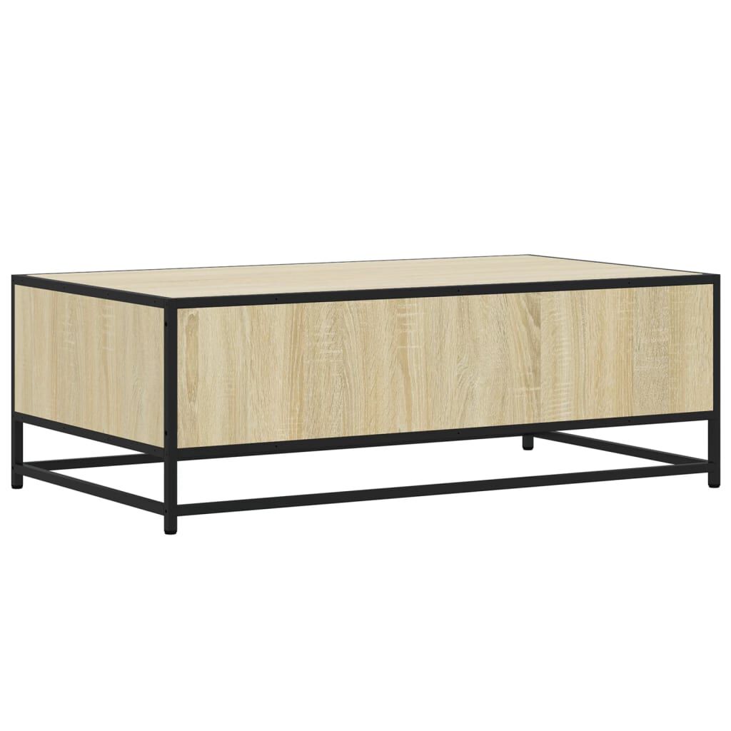 vidaXL Τραπεζάκι Σαλονιού Sonoma Δρυς 100x57x35εκ Επεξ. Ξύλο + Μέταλλο
