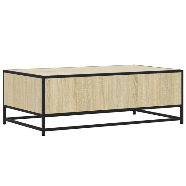 vidaXL Τραπεζάκι Σαλονιού Sonoma Δρυς 100x57x35εκ Επεξ. Ξύλο + Μέταλλο