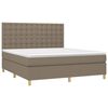 vidaXL &Kappa;&rho;&epsilon;&beta;ά&tau;&iota; Boxspring &mu;&epsilon; &Sigma;&tau;&rho;ώ&mu;&alpha; & LED Taupe 180x200 &epsilon;&kappa;. &Upsilon;&phi;&alpha;&sigma;&mu;ά&tau;&iota;&nu;&omicron;