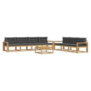 vidaXL &Sigma;&epsilon;&iota;&rho;ά &Kappa;&alpha;&nu;&alpha;&pi;έ &Epsilon;&xi;&omega;&tau;&epsilon;&rho;&iota;&kappa;&omicron;ύ &mu;&epsilon; &mu;&alpha;&xi;&iota;&lambda;ά&rho;&iota; 7 pcs Ά&sigma;&pi;&rho;&omicron; &kappa;&alpha;&iota; &Alpha;&nu;&theta;&rho;&alpha;&kappa;ί