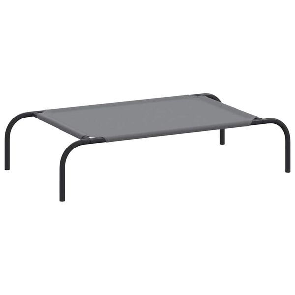 vidaXL Ανυψωμένο κρεβάτι σκύλου γκρι 90x50x20 cm ύφασμα Οξφόρδης