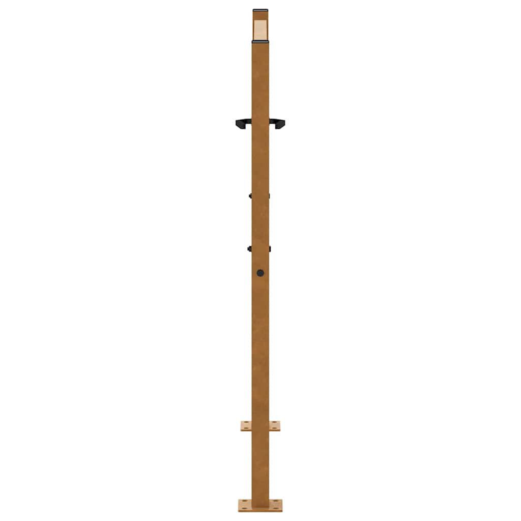 vidaXL Πύλη κήπου 105x105 cm από διαβρωμένο χάλυβα με σχέδιο ίχνος