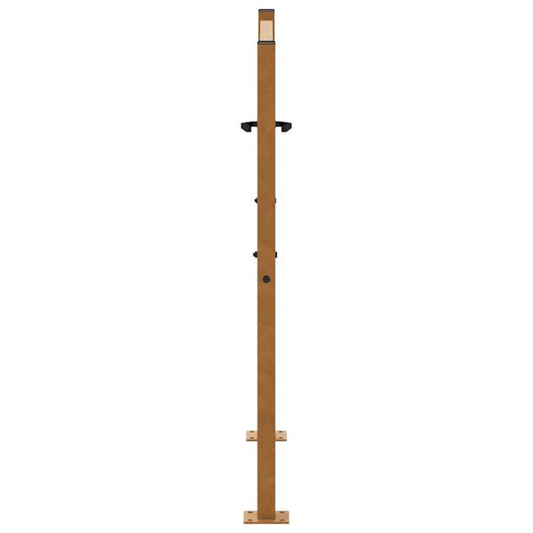 vidaXL Πύλη κήπου 105x105 cm από διαβρωμένο χάλυβα με σχέδιο ίχνος