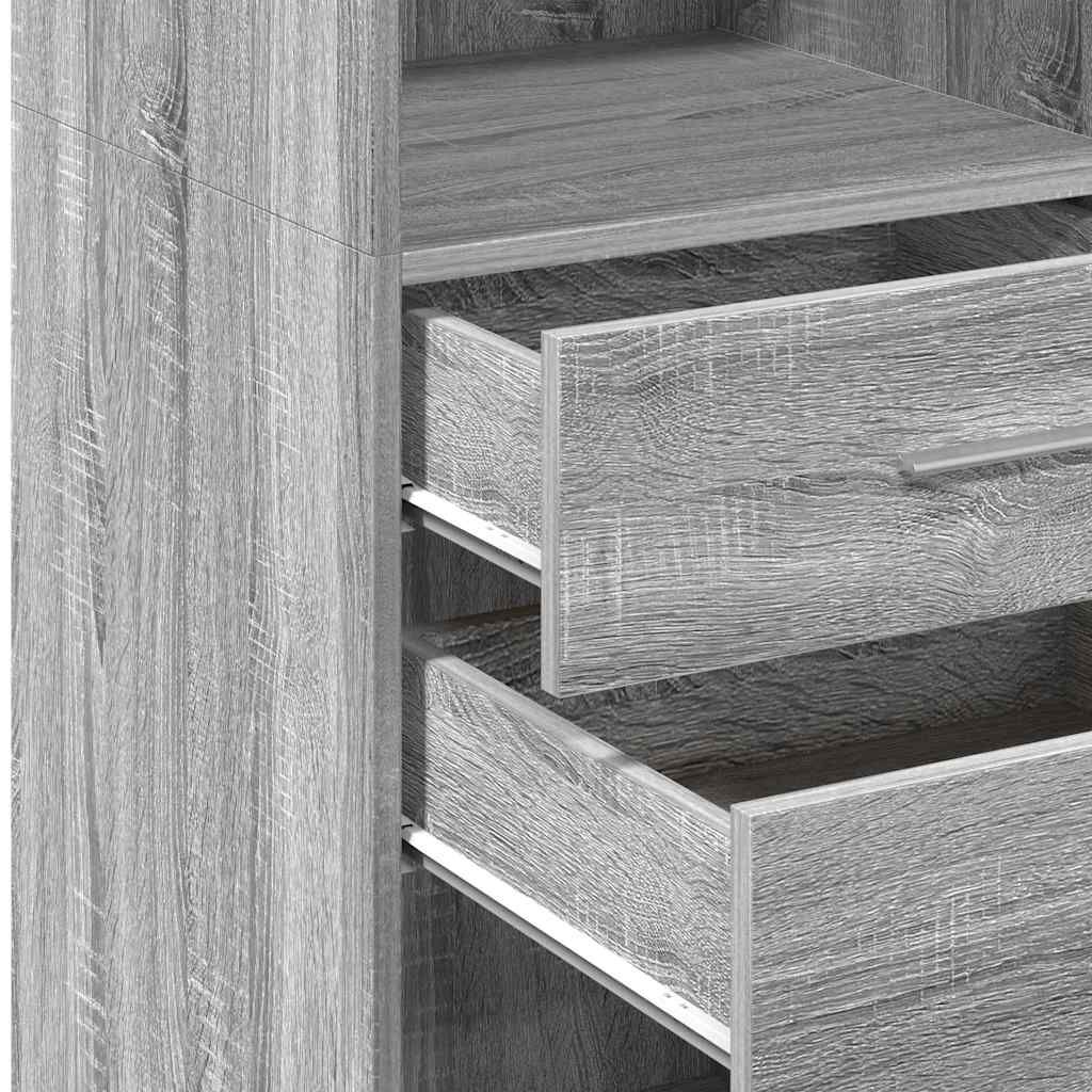 vidaXL Ντουλάπι Γκρι Sonoma 30x42,5x124 εκ. από Επεξεργασμένο Ξύλο
