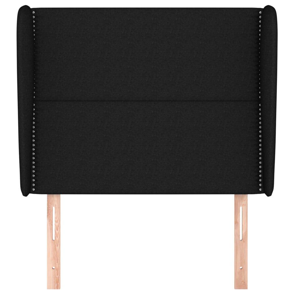 vidaXL Κεφαλάρι με Πτερύγια Μαύρο 83x23x118/128 εκ. Υφασμάτινο