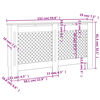 vidaXL Κάλυμμα Καλοριφέρ Λευκό 152 x 19 x 81,5 εκ. από MDF