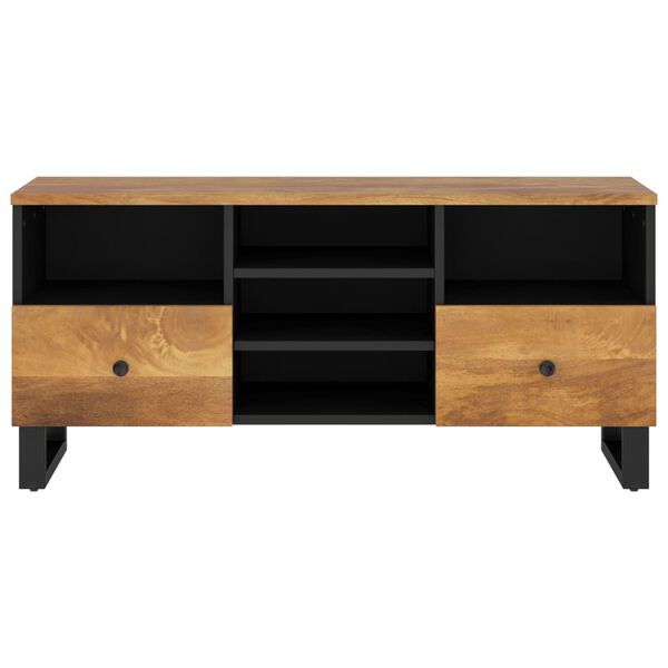 vidaXL Έπιπλο Τηλεόρασης 100x33x46 εκ. Μασίφ Ξύλο Μάνγκο & Επεξ. Ξύλο