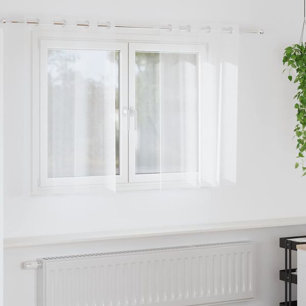 vidaXL &Kappa;&omicron;&upsilon;&rho;&tau;ί&nu;&alpha; &beta;&upsilon;&sigma;&sigma;&iota;&nu;ί 2 pcs &Lambda;&epsilon;&upsilon;&kappa;ό 140 x 140 cm &Pi;&omicron;&lambda;&upsilon;&epsilon;&sigma;&tau;έ&rho;&alpha;&sigmaf;