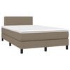 vidaXL &Kappa;&rho;&epsilon;&beta;ά&tau;&iota; Boxspring &mu;&epsilon; &Sigma;&tau;&rho;ώ&mu;&alpha; Taupe 120x190 &epsilon;&kappa;. &Upsilon;&phi;&alpha;&sigma;&mu;ά&tau;&iota;&nu;&omicron;