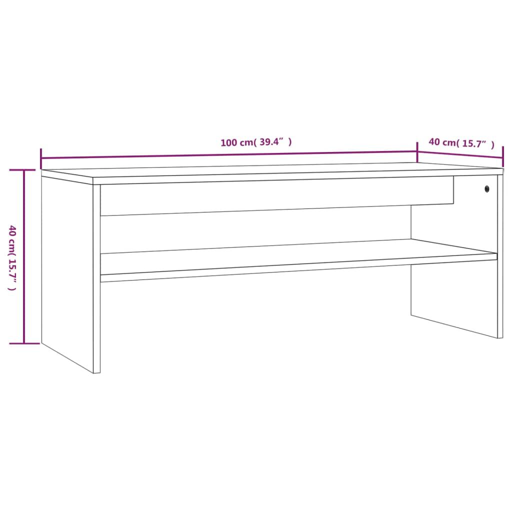 vidaXL Τραπεζάκι Σαλονιού Καφέ Δρυς 100x40x40 εκ. Επεξεργασμένο Ξύλο