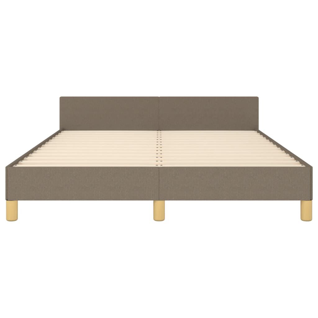 vidaXL Σκελετός Κρεβατιού Χωρίς Στρώμα Taupe 140x200 εκ. Υφασμάτινο