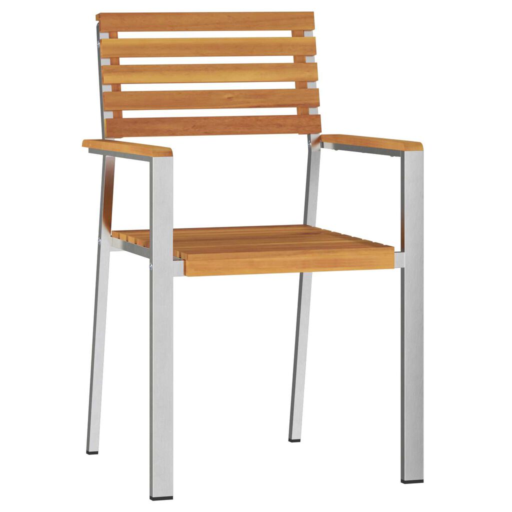 vidaXL Καρέκλα Κήπου 6 pcs Καφέ 56 x 54.5 x 87 εκ. Μασίφ ξύλο ακακίας