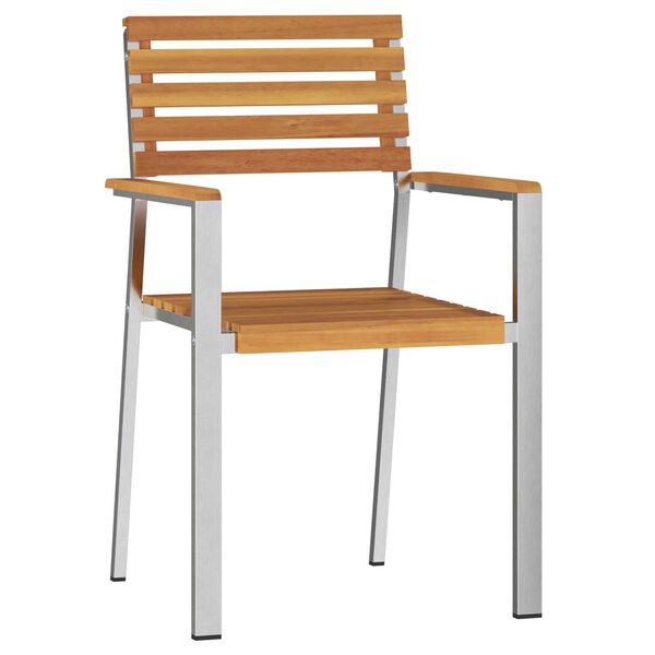 vidaXL Καρέκλα Κήπου 6 pcs Καφέ 56 x 54.5 x 87 εκ. Μασίφ ξύλο ακακίας
