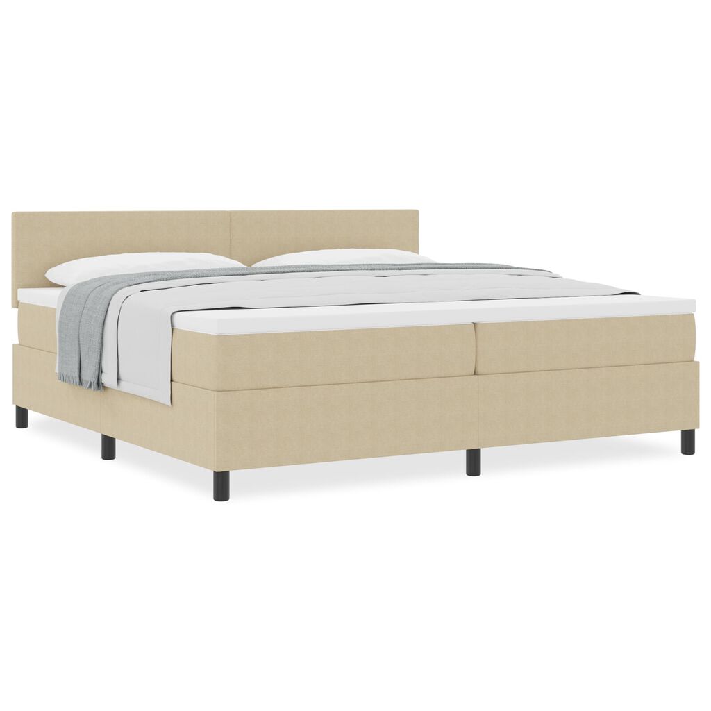 vidaXL Κρεβάτι Scratch με Στρώμα Ανοικτό Πράσινο Γκρι 200x200 cm Ύφασμα Βελούδου
