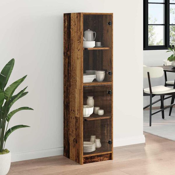 vidaXL Highboard &Pi;&alpha;&lambda;&iota;ό &Xi;ύ&lambda;&omicron; 35 x 37 x 142 &epsilon;&kappa; &Epsilon;&pi;&epsilon;&xi;&epsilon;&rho;&gamma;&alpha;&sigma;&mu;έ&nu;&omicron; &xi;ύ&lambda;&omicron;