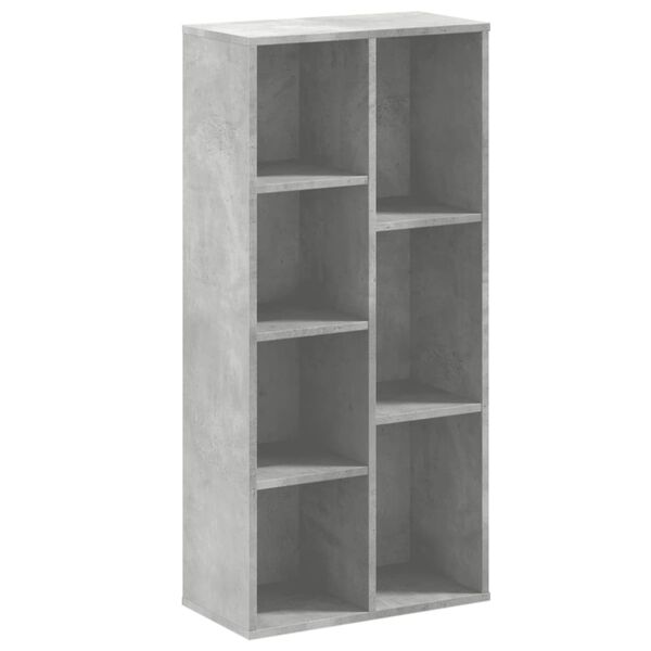 vidaXL Βιβλιοθήκη Γκρι Σκυροδέματος 50x25x105 εκ. Επεξεργ. Ξύλο