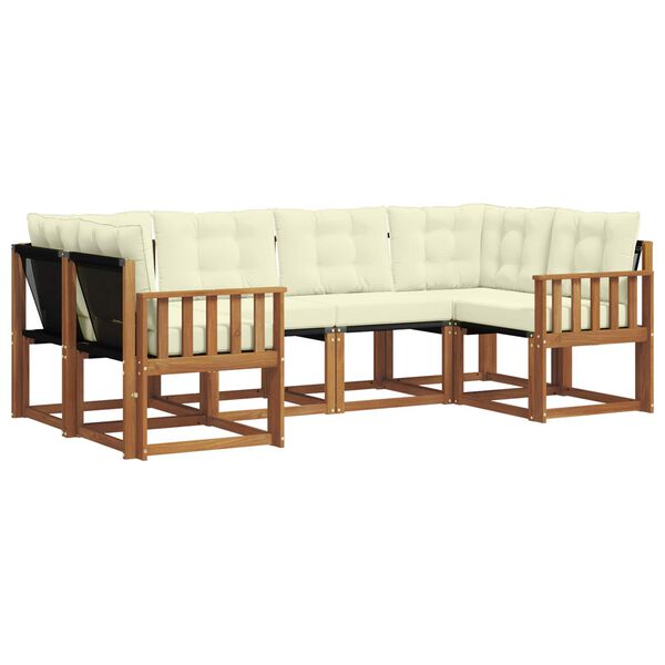 vidaXL &Sigma;&epsilon;&iota;&rho;ά &Kappa;&alpha;&nu;&alpha;&pi;έ &Epsilon;&xi;&omega;&tau;&epsilon;&rho;&iota;&kappa;&omicron;ύ &mu;&epsilon; &mu;&alpha;&xi;&iota;&lambda;ά&rho;&iota; 6 pcs &Phi;&upsilon;&sigma;&iota;&kappa;ό &kappa;&alpha;&iota; &Kappa;&rho;έ&mu;&alpha;