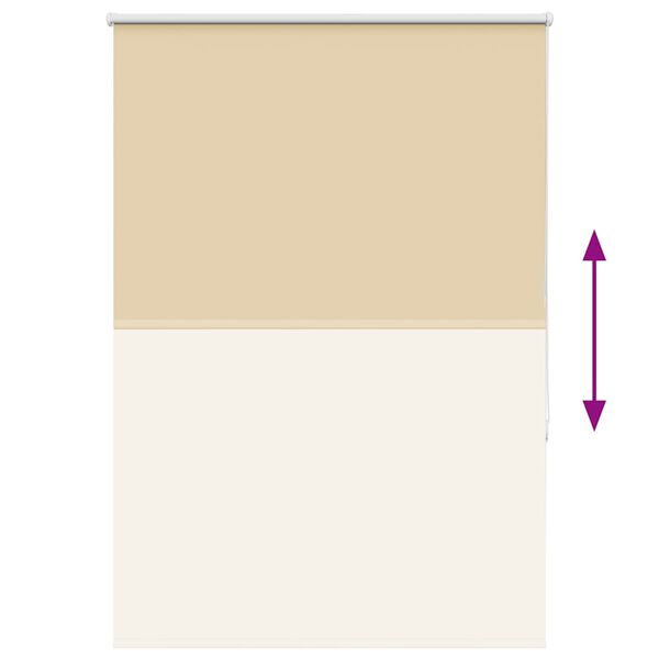 vidaXL Ρολέρ Μπλακάουτ Μπεζ 105x130 cm Πλάτος υφάσματος 100,7 cm