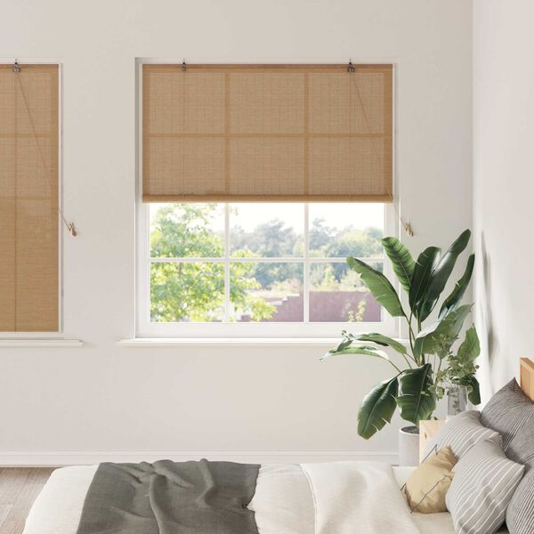 vidaXL Ρολά και Σκίες Παραθύρων Ανοιχτό καφέ 140 x 160 cm Μπαμπού