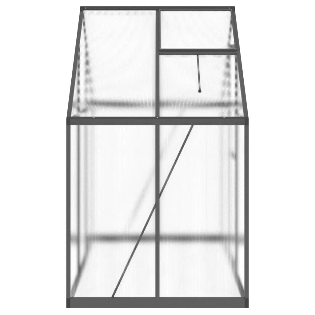 vidaXL Θερμοκήπιο με Πλαίσιο Βάσης Ανθρακί 169x114x195 εκ. Αλουμίνιο
