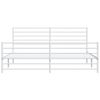vidaXL Πλαίσιο Κρεβατιού με Κεφαλάρι&Ποδαρικό Λευκό 180x200εκ. Μέταλλο