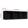 vidaXL Βιβλιοθήκη/Έπιπλο Τηλεόρασης Μαύρο 36x30x114 εκ. Μοριοσανίδα